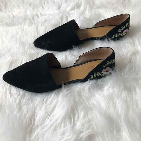 Franco Sarto Shoes - Franco Sarto Sanora Floral Embroidered Flats Sz 8